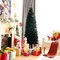 Costway 6FT Tinsel Tree Slim Pencil Christmas Tree Silver/Champagne Gold/Blue/Black